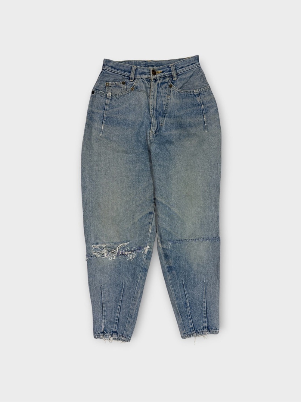 90s Siruba Jeans baggy blue denim jeans with distressed details